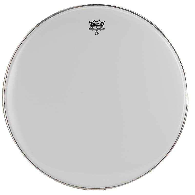 Remo BR1224-MP Smooth White Ambassador Marching Bass Drum Head - 24-Inch image 1
