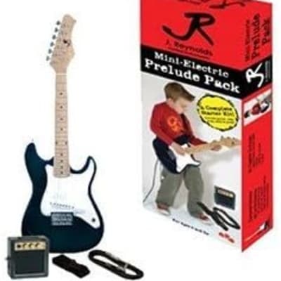 J Reynolds JRPKSTBL Mini Electric Guitar Pack. Blue for sale