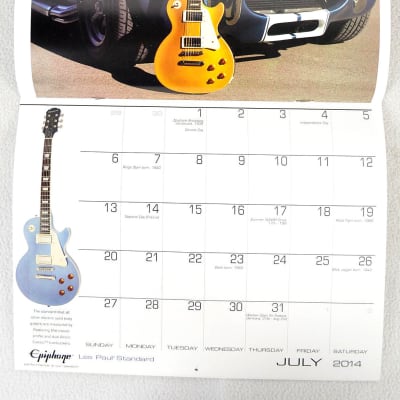 New Official 2014 Epiphone Guitar Calendar! Full color images image 2