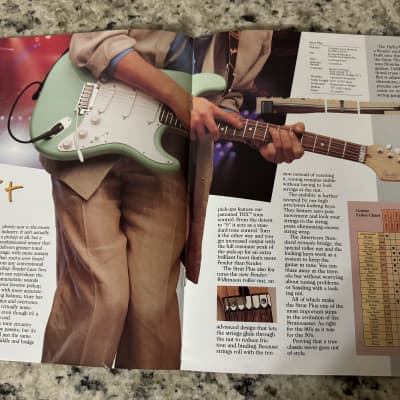 Fender Guitar Brochure Catalog 1988 reissue Stratocaster Telecaster Precision Jazz Bass P American standard Yngwie Malmsteen 52 62 57 Eric Clapton image 2