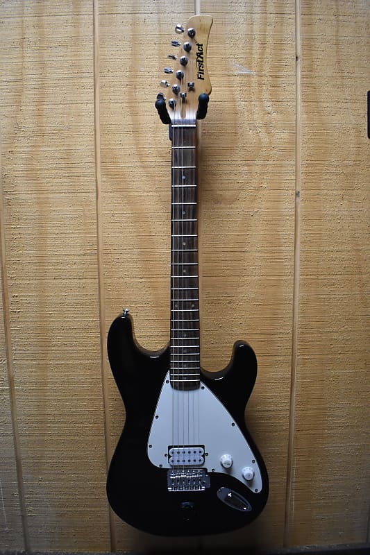 First Act Stratocaster Electric Guitar Black Reverb