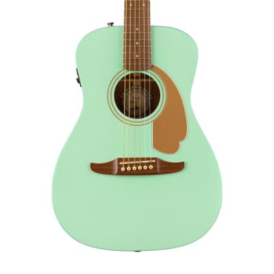 Fender FSR California Malibu Player Small-Bodied Acoustic Guitar, Walnut  FB, Surf Green