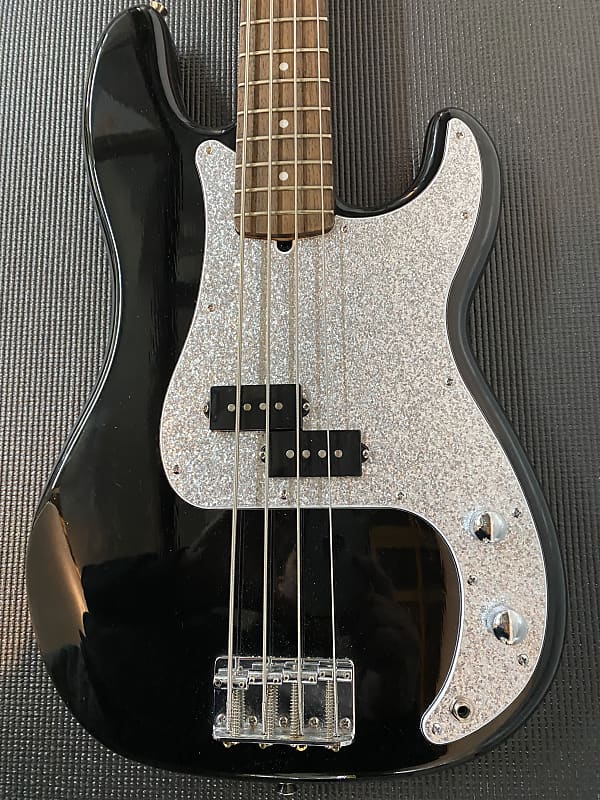 Partscaster Precision Bass - Gloss Black w/Black Sparkle | Reverb