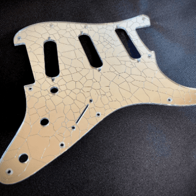 Van Dyke-Harms Stratocaster Mirror Pickguard, Cracked Mirror, Single, Many Configuration Options image 5