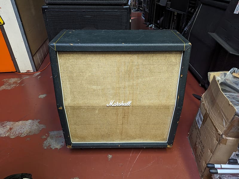 1960s Marshall Basketweave Slant 4 X 12 Guitar Speaker Reverb 7106