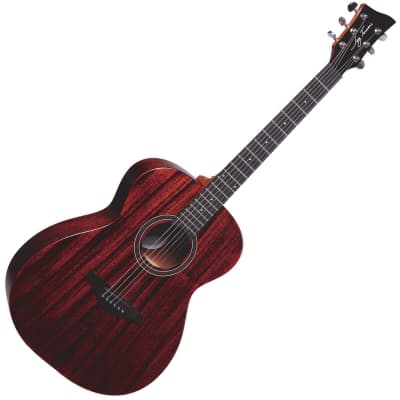 Jay Turser JTA54F Folk Style Acoustic Guitar Mahogany Satin Natural Finish NEW image 2