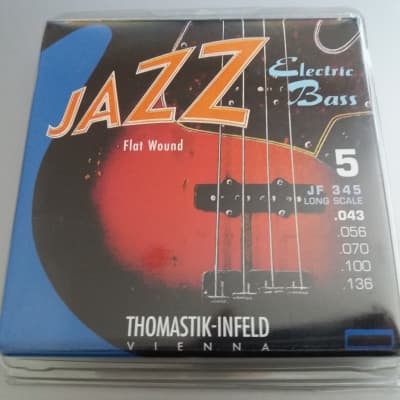 Thomastik JF345 Jazz Flat Wound Nickel Roundcore Bass Strings - Medium (.43 - .136) - NEW! image 1