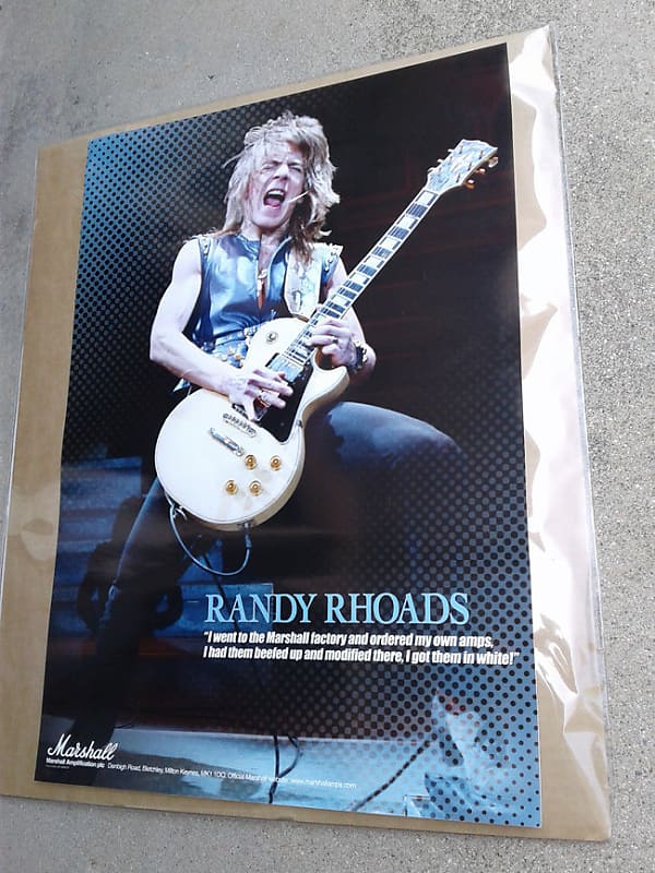 RANDY RHOADS Poster Marshall Amplification 1959RR Promo 2008 | Reverb