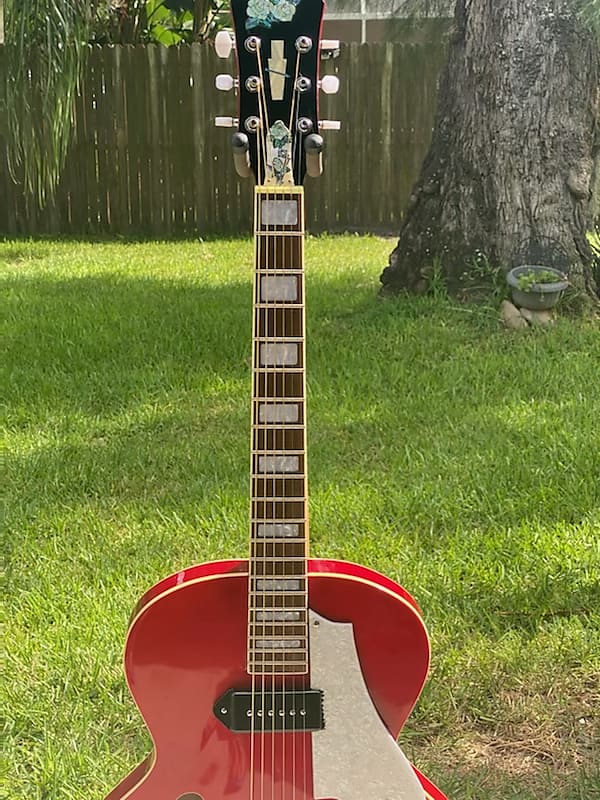 Grote Jazz Hollow Body Electric Guitar 2020 Fire Engine Red | Reverb