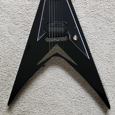Samick SV10 Flying V Style Electric Guitar, Black Finish, New Gator Extreme Gig Bag image 1