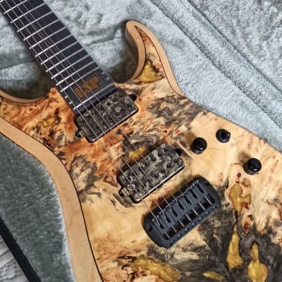 ESP Custom Shop M-II 7 NT Buckeye Burl Experimental Series 7-String Mint image 10