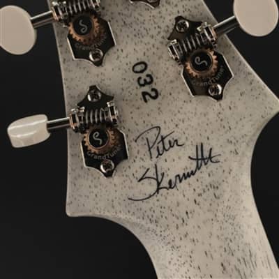 Skermetta Guitars Petros R-100 in White Doghair Satin image 6