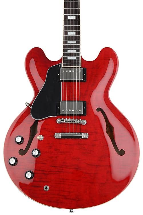 Gibson ES-335 Figured Left-handed Semi-hollowbody Electric Guitar - Sixties Cherry image 1