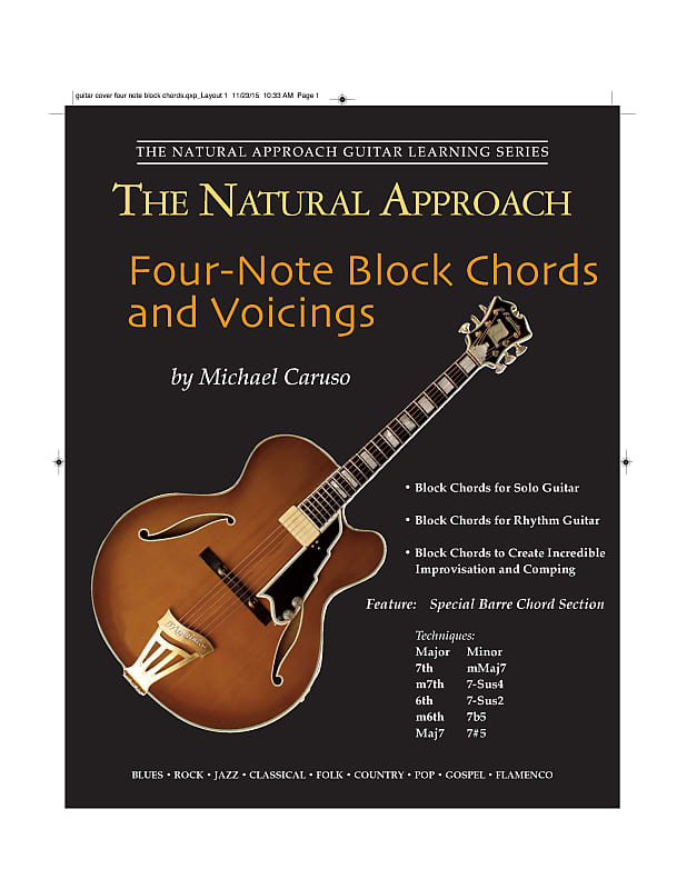 The Natural Approach Guitar Lessons instruction method 4 note Block Chords and Voicings