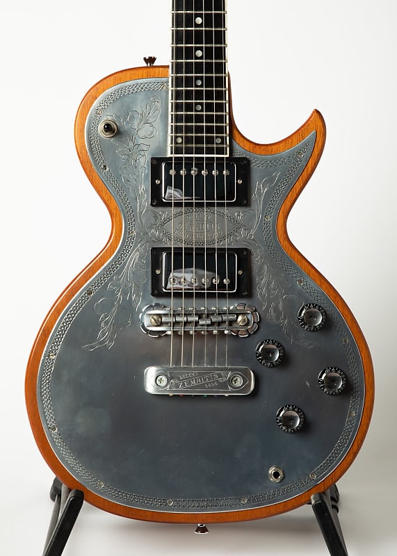 1996 Zemaitis Deluxe Engraved Metal Top Mahogany Body Big 1996 Zemaitis Deluxe Engraved Metal Top Mahogany Body Big