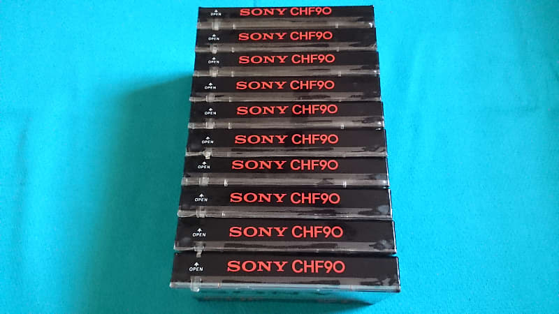 10 Sony CHF 90 (Made in Japan) Vintage Blank Audio Cassette Tapes - Sealed