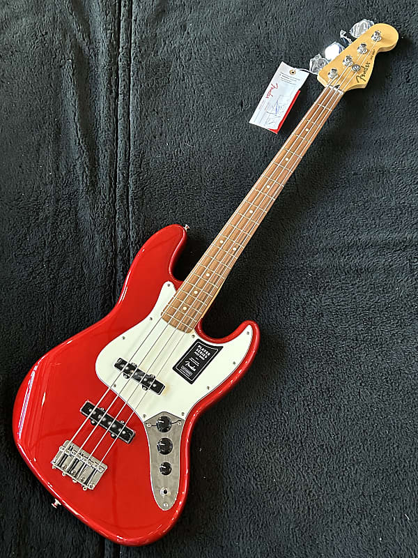 Fender Player Jazz Bass 2023 - Pau Ferro Candy Apple Red #MX23069745 9 lbs  1.7 oz