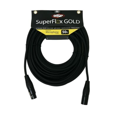 OSP SuperFlex GOLD 50' Premium "Lay-Flat" Microphone/Mic XLR Cable - SFM-50 image 1