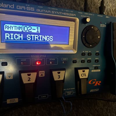 MINT! Roland GR-55 Guitar Synth with GK-3 Cable - Present - Metal Blue