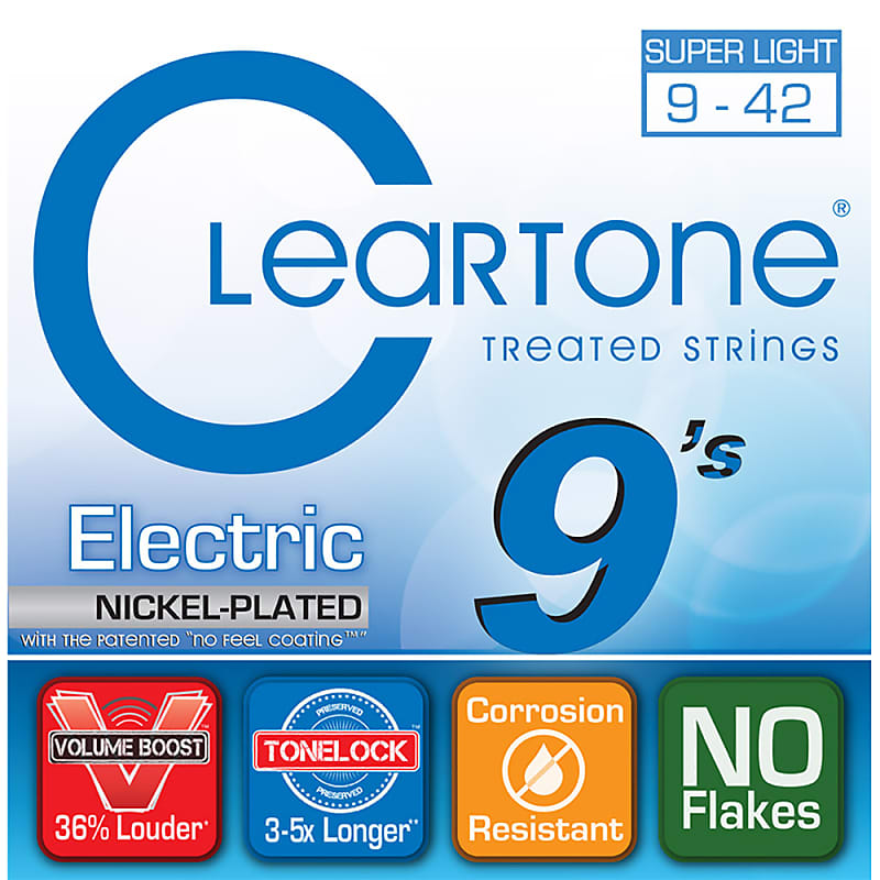 Cleartone 9409 Electric Guitar Strings Nickel Plated Super Light Coated 9-42 image 1