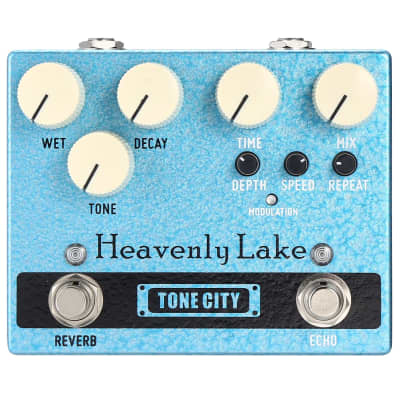 New Tone City Heavenly Lake Delay & Reverb Guitar Effects Pedal image 2