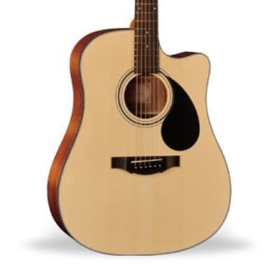 Kepma K3 Series Dreadnought Cutaway Natural Matte Acoustic Guitar with Bag D3-130WB image 2