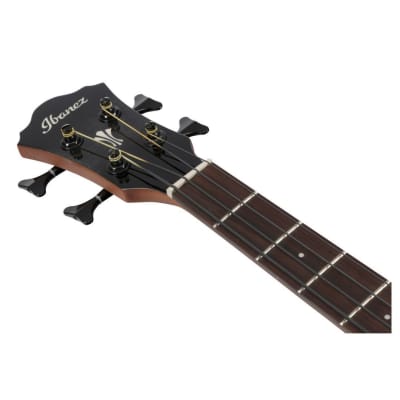 Ibanez AEGB25E 4-String Right-Handed Electric Bass Guitar with Nyatoh and Maple Neck and Walnut Fingerboard (Transparent Black Burst High Gloss) image 6