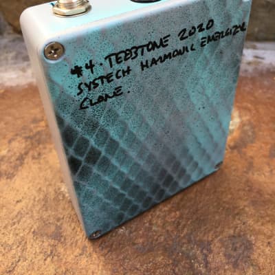 Teebtone Systech Harmonic Energizer Clone 2020 Teal/Light Blue - Hand wired and painted image 4