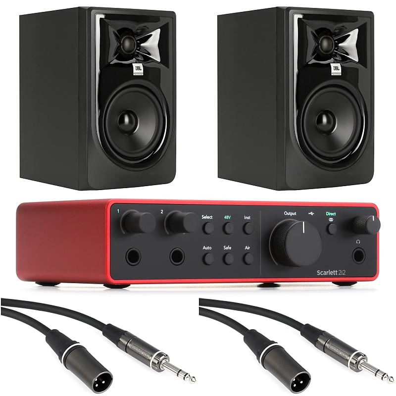 Focusrite Scarlett 2i2 4th Gen USB Audio Interface and JBL Reverb