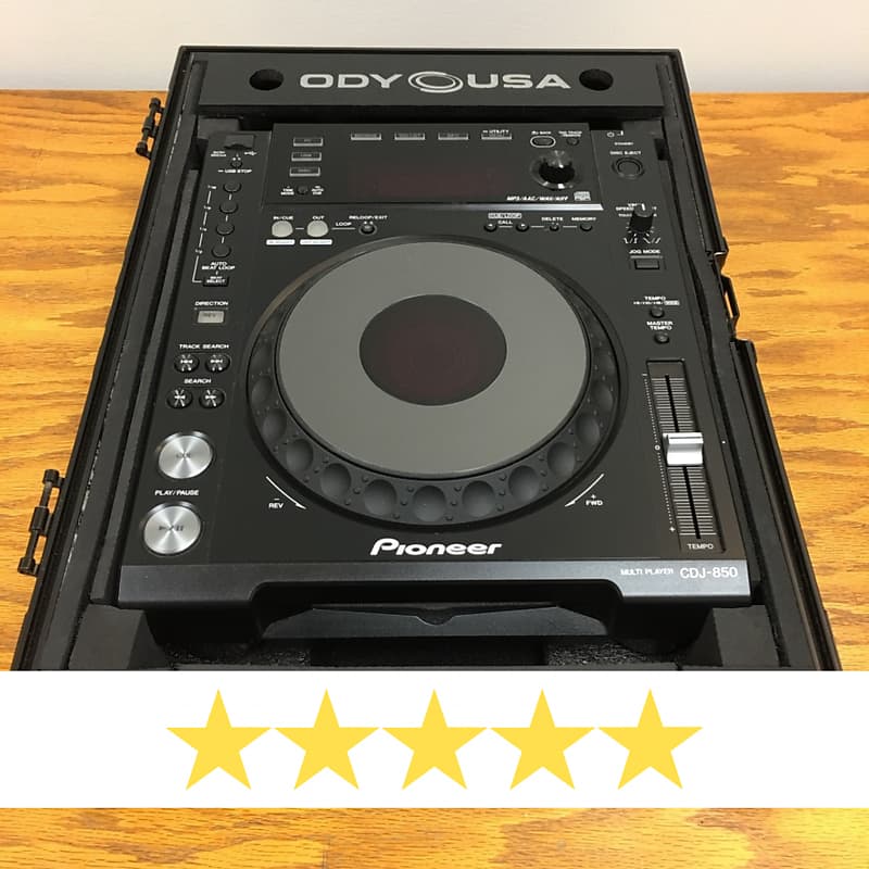 Pioneer CDJ-850 Black w/Matching Black Odyssey Case - Serato