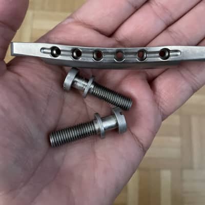 Hand aged Gibson Historic Aluminium Lightweight Tailpiece w/posts, aged, relic, stoptail, 59 Parts image 5