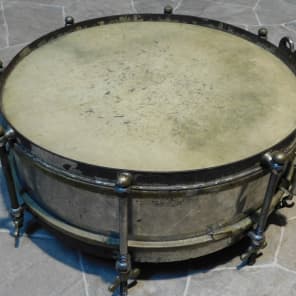 sehr alte Jazz steel snare drum TROMMEL + Stecken um 1930 image 4