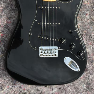 Fender Stratocaster Hardtail 1975 Black Maple Fingerboard image 2