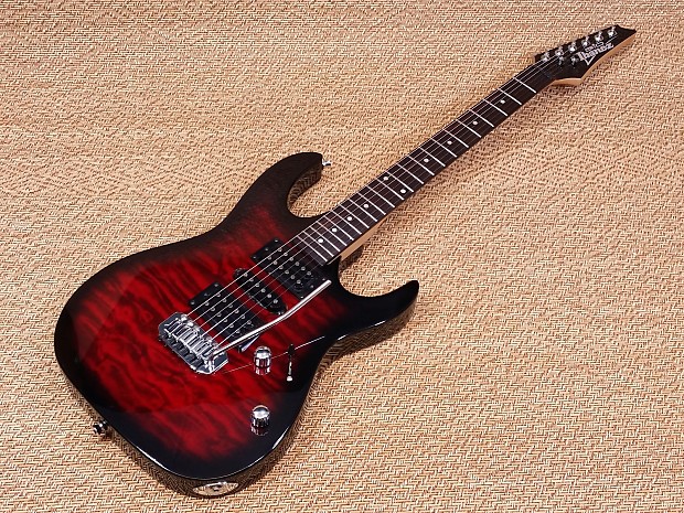 Ibanez GRX70QA Gio HSH Electric Guitar - Trans Red Burst