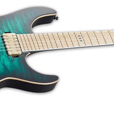 ESP E-II M-II NT HS Black Turquoise Burst Electric Guitar + Hard Case MII MIJ image 3