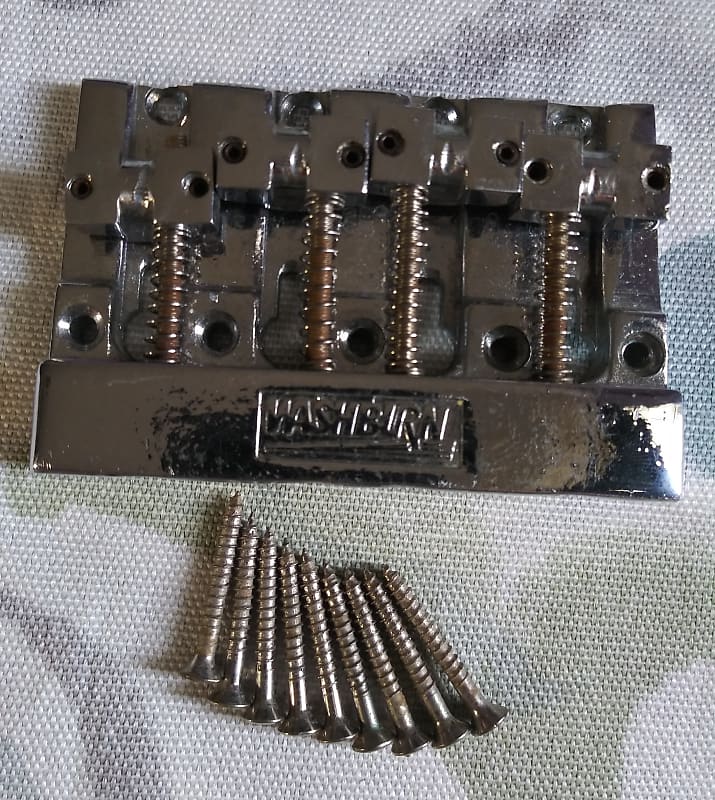 Washburn Bass Guitar Bridge (Chrome) Reverb