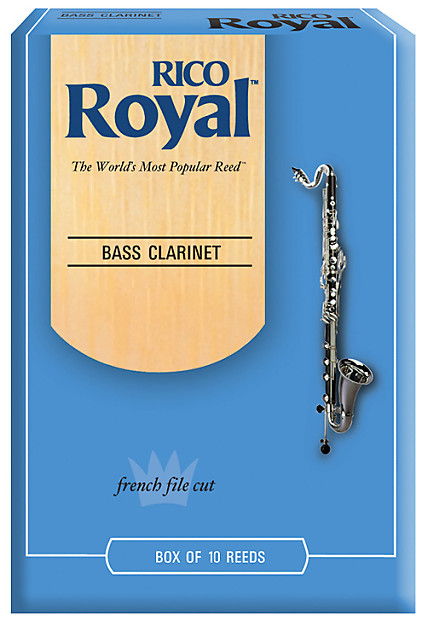 Rico Royal Bass Clarinet Reeds, Strength 3.5, 10-pack image 1