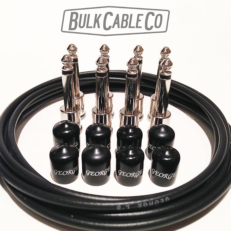 George L’s Pedal Board Kit - 4 Patch Cables - 4 Ft of Cable - 8 Plugs - 8 Caps image 1