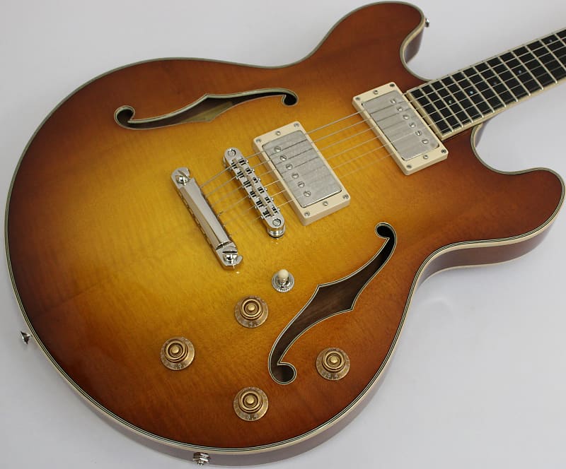 Eastman T185MX Thinline Archtop Electric Guitar, Goldburst image 1