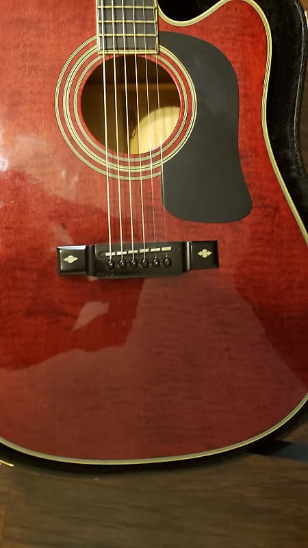 Washburn D 17 CE WR 1993 Wine Red Acoustic Electric Guitar