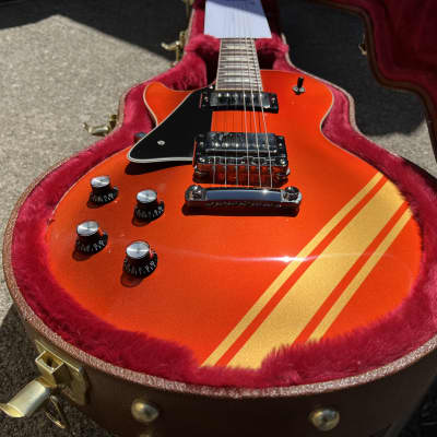 Gibson *MOD* Les Paul Standard '50s Left Handed 2021  Lefty Burnt Orange / Gold Racing Stripe image 7