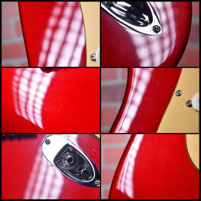 Fender American Deluxe Stratocaster V-Neck 50th Anniversary with Maple Fretboard Candy Apple Red 2004 wOHSC image 13