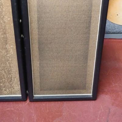 RARE! Marshall 1960s/1970s Celestion G12M 4 x 12" Basketweave PA Speaker Columns/Guitar Cabinets - Very Clean! image 4