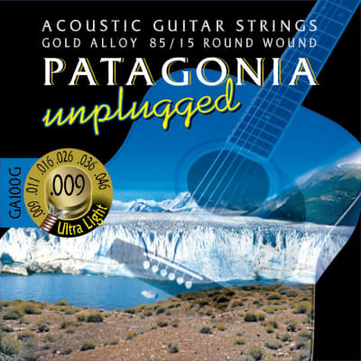 Patagonia Acoustic Guitar Strings Ultra Light Gauge 85/15 Bronze Set, .009 - .046 (GA100G) image 2