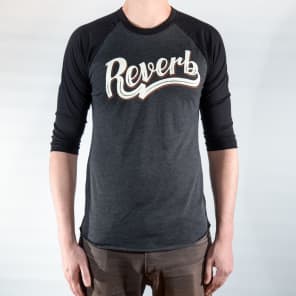 Reverb Baseball T-Shirt Large Black image 1