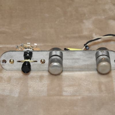 Aged Gotoh Telecaster Loaded Control Plate Harness with Treble Bleed WD 24mm Pots Oak Grigsby Switch image 4