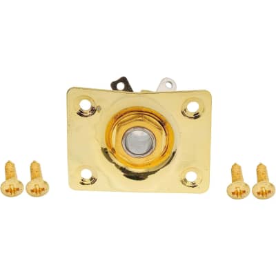 Rectangle Output Jack Plate for Electric Guitar Gold image 1