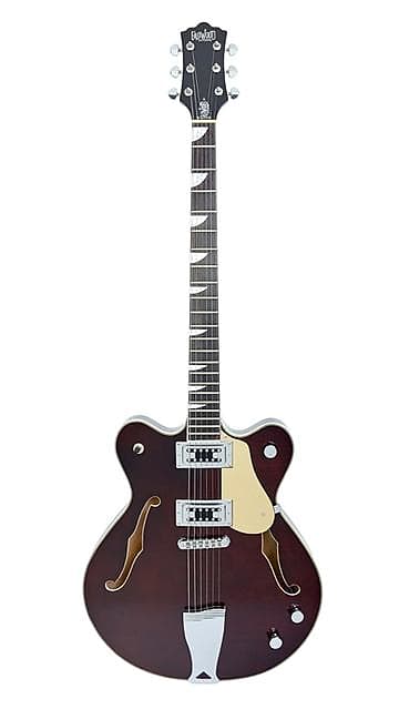 Eastwood Classic Bound Laminated Flamed Maple Bound F-Holes Body 6-String Baritone Electric Guitar image 1