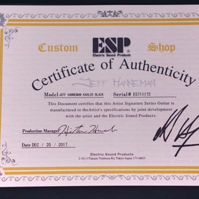ESP Jeff Hanneman Signature - BLACK image 2