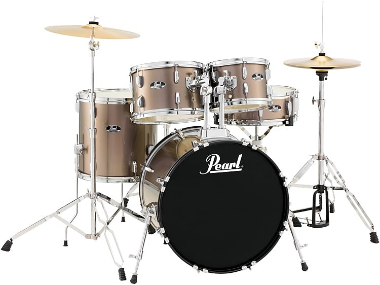 Pearl Roadshow RS505C/C 5-Piece Complete Drum Set with Cymbals - Bronze Metallic image 1